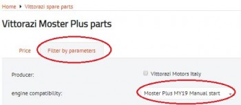 Tip #3: Easily filter compatible engine parts